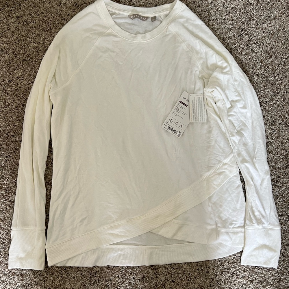 Athleta criss cross sweatshirt. Size L tall. NWT.